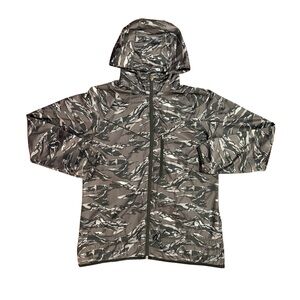 Nike Windrunner Jacket Tiger Camo Windbreaker Hooded Black Grey Men’s Large